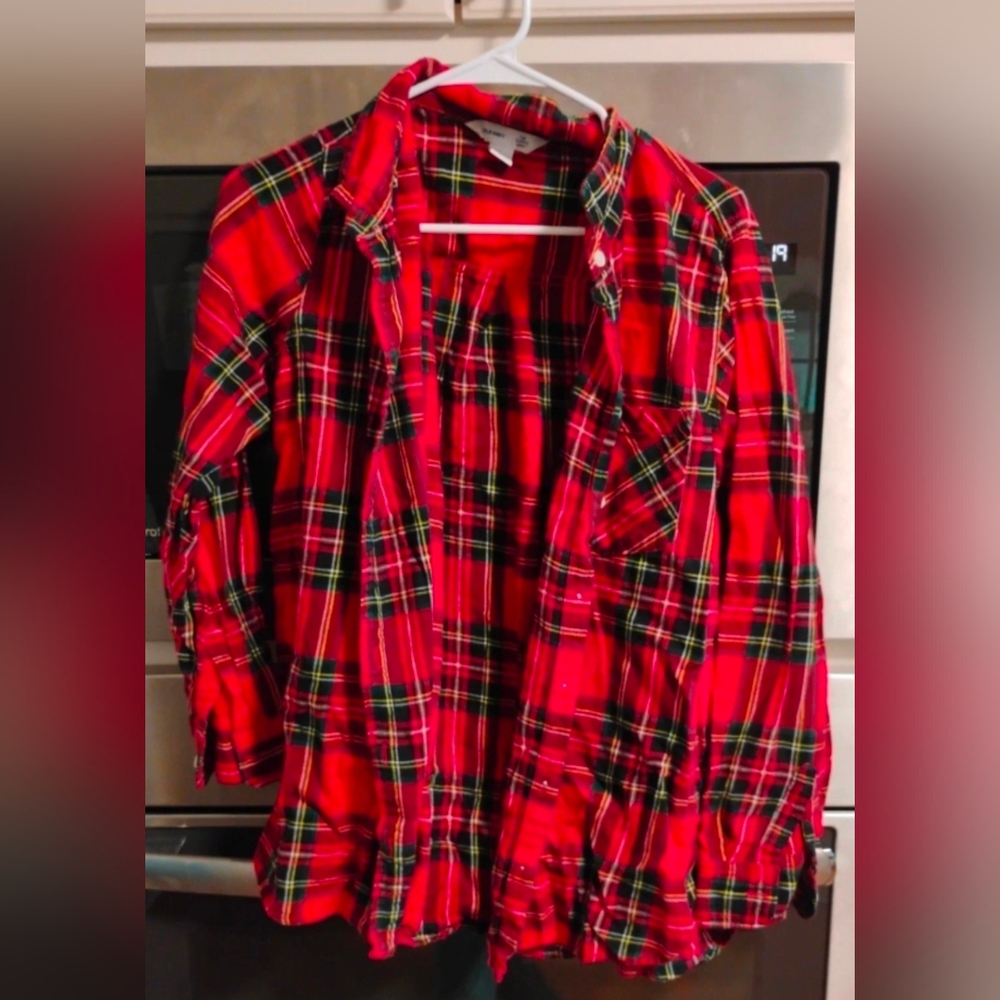 Red Plaid Flannel Shirt